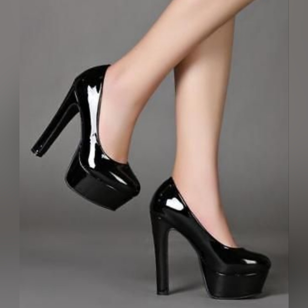 Elegant Black Platform Heels